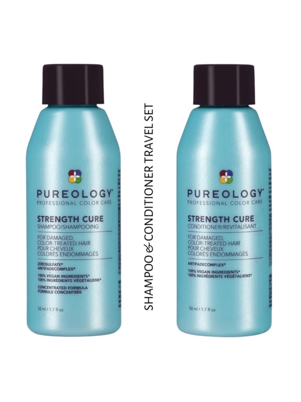 Pureology Strength Cure Travel 2 Piece Set Shampoo Conditioner 1.7oz NWT